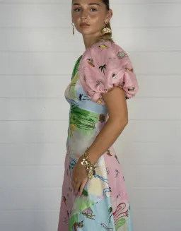 Alemais Jet Midi Dress Multi Size AU 12 for rent on The Volte - image 4