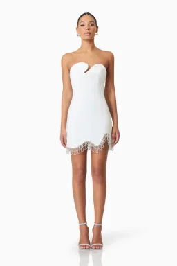 Elliatt Delia Party Mini Dress in White Size 8 for rent on The Volte - image 1