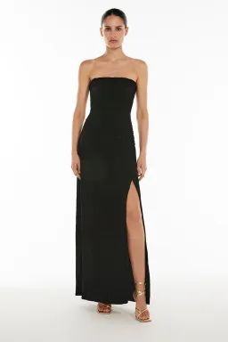 Manning Cartell Double Time Pleat Strapless Dress in Black Size 6 for rent on The Volte - image 1