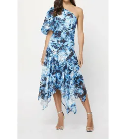 Mossman High Rise Maxi Dress in Blue Tie Dye Size AU 14  for rent on The Volte - image 1