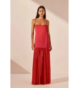 Shona Joy Moraya Dropped Waist Dress Chilli Red Size AU 10 for rent on The Volte - image 1