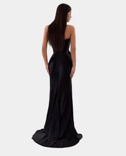 Albina Dyla Corset Gown Black Size AU 14  for rent on The Volte - image 2