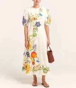 Alémais Flores Midi Dress Floral Size 14 for rent on The Volte - image 1