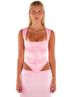 I Am Delilah Valerie Corset and Maxi Skirt Set in Candy Pink Size L / AU 12 for rent on The Volte - image 2