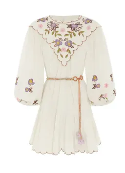 Alémais Nelly Embroidered Mini Dress Floral Size AU 16 for rent on The Volte - image 4