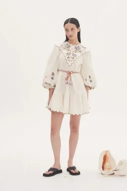 Alémais Nelly Embroidered Mini Dress Floral Size AU 16 for rent on The Volte - image 1