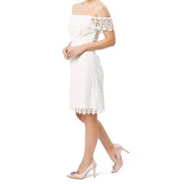 Review Off the Shoulder Lace Dress White Size 10 for rent on The Volte - image 2