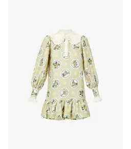 Alémais Sofia Mini Dress in Olive Size AU 14 for rent on The Volte - image 6