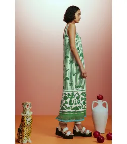 Alemais Lulu Sleeveless Mini Dress Green Print Size AU 10 for rent on The Volte - image 3