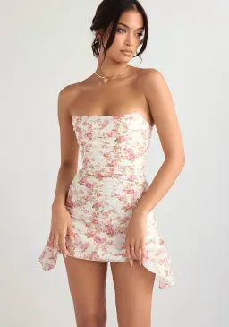 House of CB Jasmine Draped Corset Dress Rose Print  Size 6  for rent on The Volte - image 3