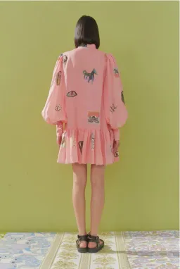 Alémais Cleo Mini Dress Pink Size 8 for rent on The Volte - image 2