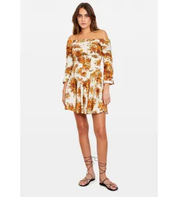Alémais Derby Off-Shoulder Mini Dress Floral Size 8 for rent on The Volte - image 1