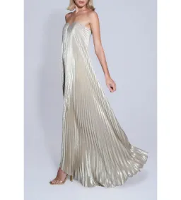 Lidee Black Tie Gown Gold ShimmerSize 8  for rent on The Volte - image 1