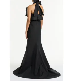 Carla Zampatti Silk Dupion Rose Gown Black Size 10  for rent on The Volte - image 2
