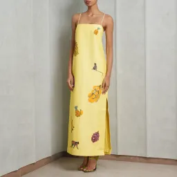 Alemais Diamond Dancer Midi Dress Yellow Size 10  for rent on The Volte - image 1