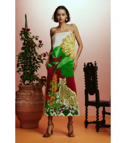 Alemais Tiger Slip Dress Multi Size AU 8 for rent on The Volte - image 1