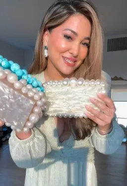 Cult Gaia Eos Clutch in Pearl for rent on The Volte - image 4