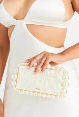 Cult Gaia Eos Clutch in Pearl for rent on The Volte - image 3