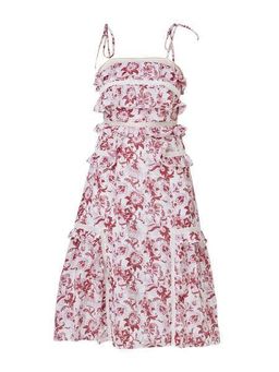 Stevie May British India Tie Midi Dress Pink 8 for rent on The Volte - image 2