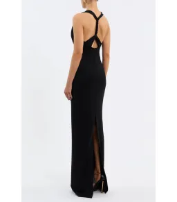 Rebecca Vallance Domenica Halter Gown Black Size AU 6 for rent on The Volte - image 5