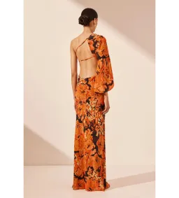 Shona Joy Santos Silk One Shoulder Open Back Maxi Dress Santos Size 8 for rent on The Volte - image 2