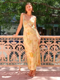 Ownley Andrea Midi Dress Citrus Floral Size 10 for rent on The Volte - image 5