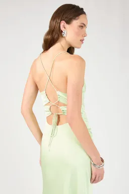 Perfect Stranger Evie Recycled Maxi Dress Sage SIZE AU 6 for rent on The Volte - image 2