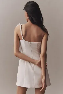 The Wolf Gang Flores Rose Mini Dress Ivory Size AU 8 for rent on The Volte - image 3