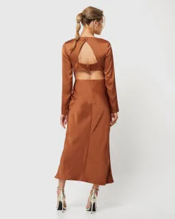 Mossman Pure Imagination Midi Dress Brown Size 10 for rent on The Volte - image 4