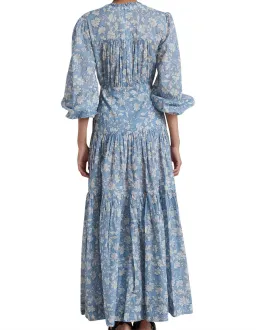 Bec & Bridge Floral Skies Full Bell Sleeve Maxi Dress Blue Size 8 for rent on The Volte - image 3