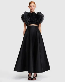Acler Warburton Top and Skirt Set Black Size AU 12 for rent on The Volte - image 1