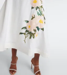 Zimmermann Natura Bralette and Flare Skirt Set Ivory Camellia Size 12/2 for rent on The Volte - image 3