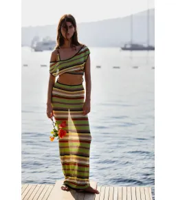 Sir The Label Coastline Tie Dress in Palm Stripe Size 3 / AU 12 for rent on The Volte - image 5