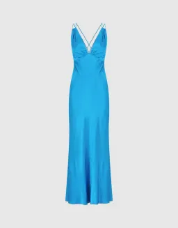 Shona Joy Nora Double Strap Maxi Dress Aqua for rent on The Volte - image 6