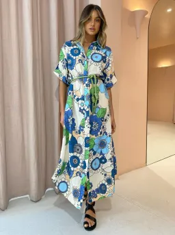Alemais Farrah Shirtdress in Blue Size AU 10   for rent on The Volte - image 4