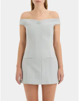 Sir the Label Sandrine Off Shoulder Mini Dress Ice Blue Size 1 / AU 8 for rent on The Volte - image 1