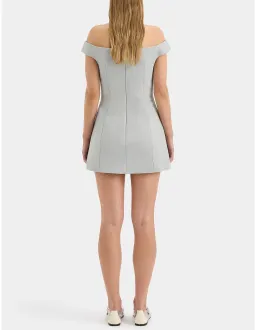Sir the Label Sandrine Off Shoulder Mini Dress Ice Blue Size 1 / AU 8 for rent on The Volte - image 3