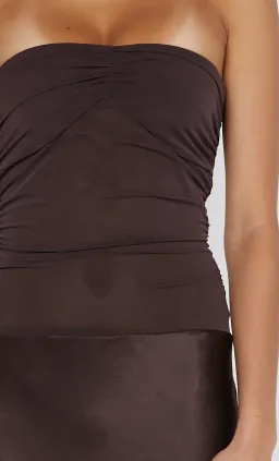 Bec & Bridge Dua Strapless Maxi Dress Dark Chocolate Size 10 for rent on The Volte - image 2
