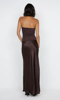 Bec & Bridge Dua Strapless Maxi Dress Dark Chocolate Size 10 for rent on The Volte - image 3