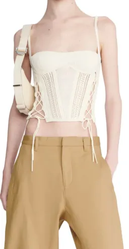 Dion Lee Laced Openwork Corset Cream Size XS / AU 6 for rent on The Volte - image 2