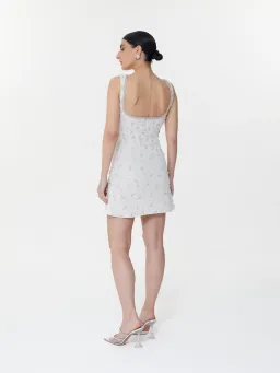 Clio Peppiatt Bridal Crystal Mini Dress Ivory Size AU 8 for rent on The Volte - image 2