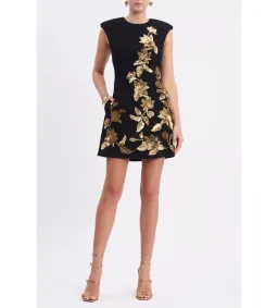 Rebecca Vallance Versailles Mini Dress Black/Gold Size 12 for rent on The Volte - image 1