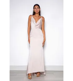 Elle Zeitoune Rachel Cowl Gown Ivory Pearl Size 6  for rent on The Volte - image 1