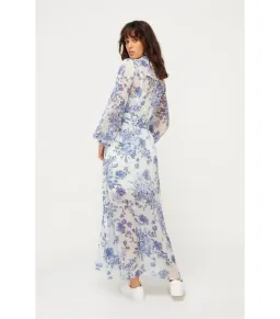 Sheike Bella Blue Maxi Dress Floral Size AU 14 for rent on The Volte - image 4