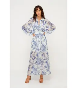 Sheike Bella Blue Maxi Dress Floral Size AU 14 for rent on The Volte - image 2