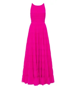 Aje Rosewood Ruched Maxi Dress Magenta Size AU 16  for rent on The Volte - image 3
