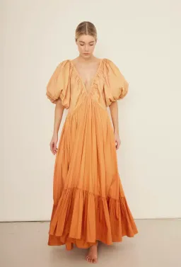 Rooh Collective Birthday Gown in Orange Ombre Size S for rent on The Volte - image 1