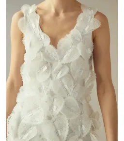 Cynthia Rowley Elle Heart Embellished Mini Dress White Size 0 / AU 4 for rent on The Volte - image 4
