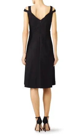 Carven Keyhole Cutout Shoulder Strap Detail Cocktail Dress Black Size AU 10 for rent on The Volte - image 4