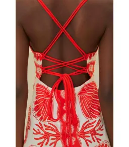 Farm Rio White Ainika Shell Linen Mini Dress Multi Size Medium / AU 10 for rent on The Volte - image 5